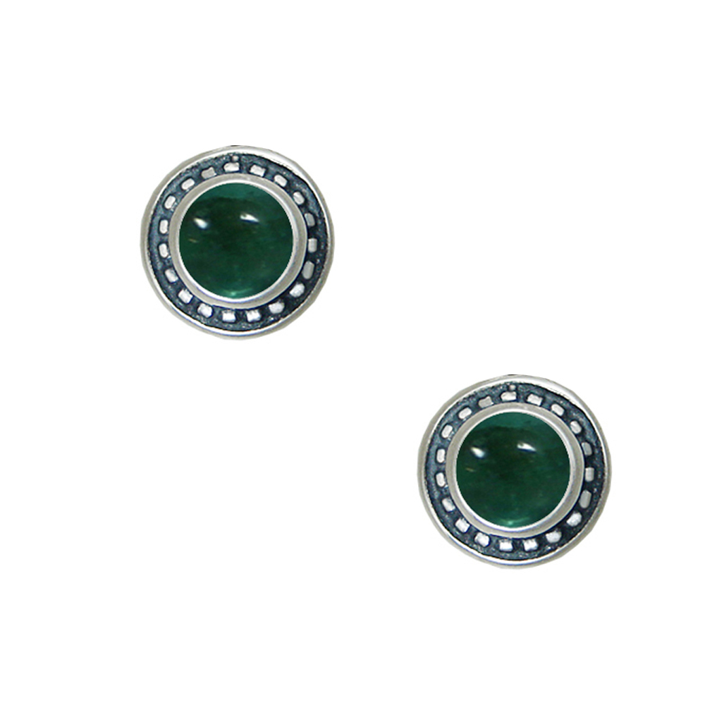 Sterling Silver Little Fluorite Post Stud Earrings